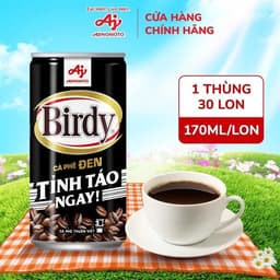 Chính Hãng Full Vat 1 Lon Cà Phê Birdy Đen 170ml Lon 1