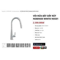 Chậu rửa 1 hố cao cấp NOBINOX ARVO B085 | Kích thước 85 X 50 CM | Hàng chính hãng 8