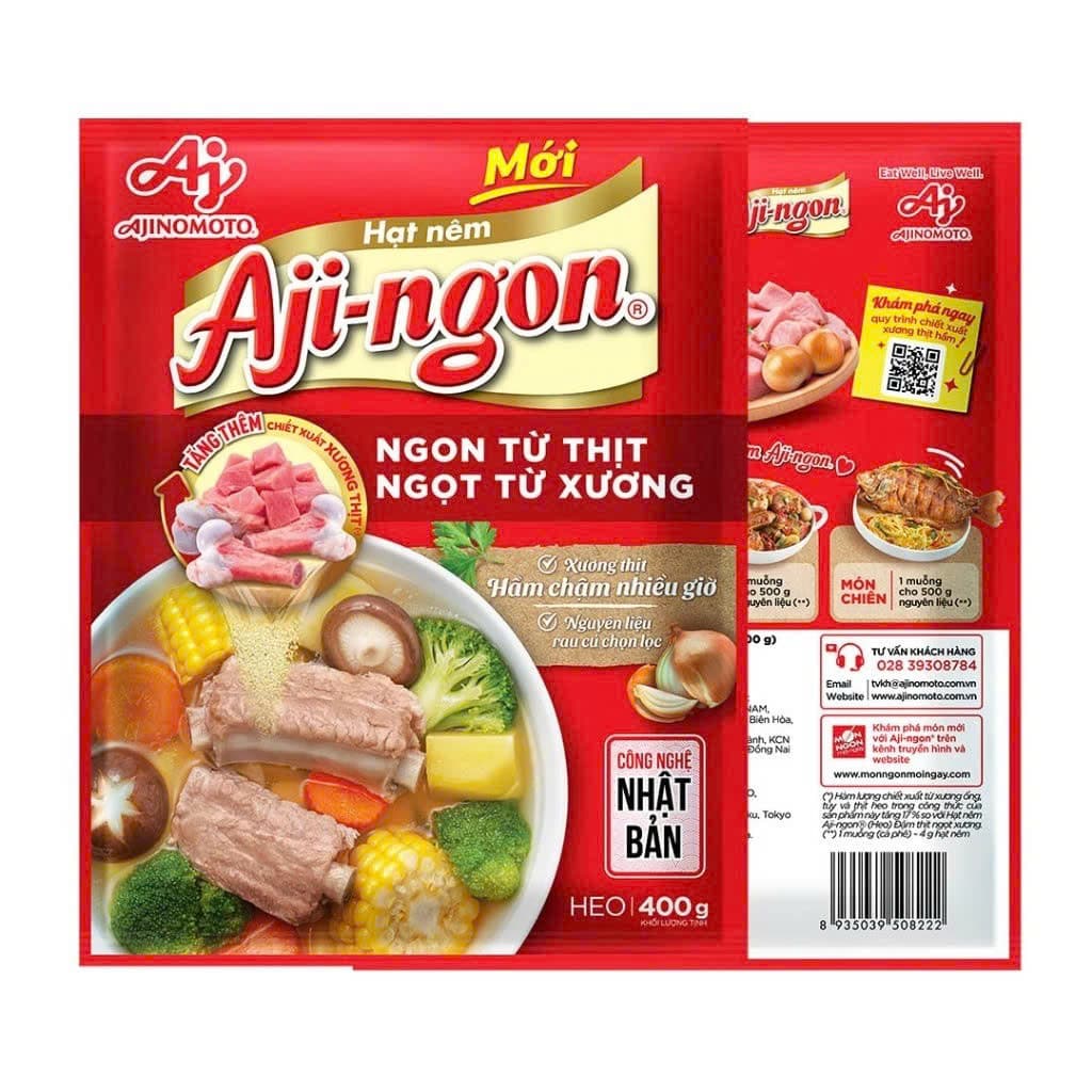 CHÍNH HÃNG FULLVAT nguyên thùng 24 gói Hạt Nêm Aji-ngon gói 400G