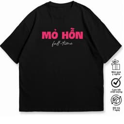 Áo Thun Mỏ Hỗn Full Time, Part Time Hài Hước Độc Đáo. 100% Cotton Cho Nam Nữ, Co giãn 2 chiều 220GSM 7