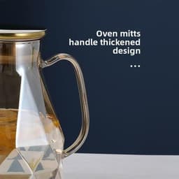 Bình Nước Thủy Tinh, Cao Cấp, Chịu Nhiệt Độ Cao, Gia Dụng, Dung Tích Lớn, Bình Ngầu Để Pha Trà, Thích Hợp Để Pha Trà 2