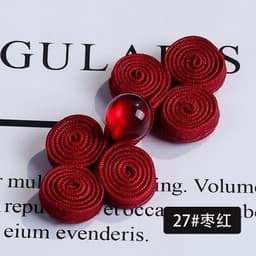 COMBO 5C Nút Tàu VÂN MÂY TAM XOẮN Cổ Trang Phụ Kiện Thêu Tay May Áo Sườn Xám Trung Hoa Hán Phục 6