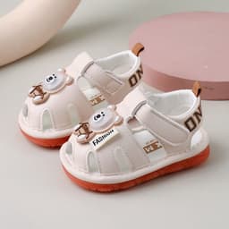 Dép Sandal Tập Đi Cho Bé 0-2 Tuổi Có Kèn Họa Tiết Gấu Phát Sáng Đế Mềm Siêu Êm Chân (MK77) 8