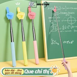 "Que chỉ bảng inox hình ngón tay, gậy chỉ bảng dạy chắc chắn, dài 68,5cm, chống trơn trượt bền bỉ." 1