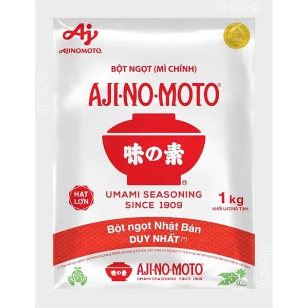 CHÍNH HÃNG FULL VAT COMBO 8 gói Bột Ngọt Ajinomoto Hạt Lớn Gói 1 KG