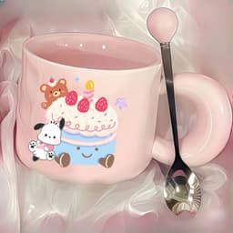 Cốc Sứ Có Nắp Kèm Thìa Pochacco Siêu Đáng Yêu ( Có Hộp Xinh Tặng Sinh Nhật ) em.shoppp 5