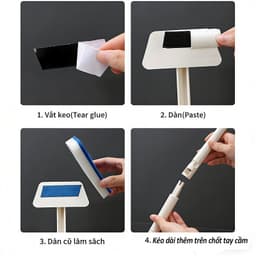 Bàn Chải Đa Năng Nhà Tắm Tay Cầm Dài - Cọ Sàn, Vệ Sinh Bồn Tắm, Đường Ray Cửa & Góc Khuất 7