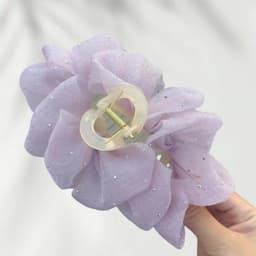 Lông Tơ Xếp Ly Nhung Chấm Bi Tóc Thanh Lịch Và Tinh Tế Đa Năng Nữ Cá Mập Kẹp Phụ Kiện Tóc 5