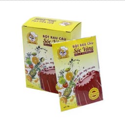 (Sỉ THÙNG / 10 HỘP 100 Gói )Bột Rau Câu Sóc Vàng Giòn Dẻo làm pudding/ rau câu 3