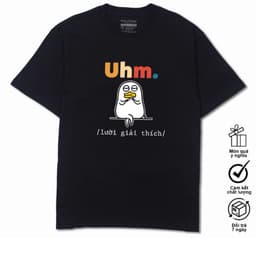Áo Thun In Chữ Uhm Lười Giải Thích Câu Nói Hài Hước Vui Nhộn Tặng Cho Bạn Bè Nam Nữ Form Oversize 2