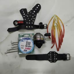 Combo Máy Bắt Cá HH25 Có Dây Dù Trong Máy Đầy Đủ Phụ Kiện SW Durabara Leader 100M 9