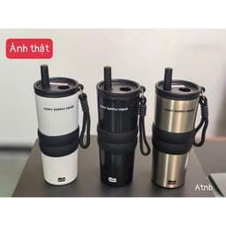 Ly Giữ Nhiệt Lạnh Dung Tích 700ML Tặng Kèm MócKhoá , Ly giữ nhiệt màu sắc basic có ống hút chất liệu inox 316 cao cấp 9