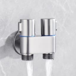Van chia nước chữ H cao cấp , van khóa nước 2 cổng xả độc lập chia nước đa năng 5