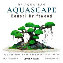 Layout Bonsai Ver.2 Tán Rêu Xanh Gắn Sẵn | Điểm Nhấn Nổi Bật Cho Bể Cá Thuỷ Sinh | RF Aquarium 1