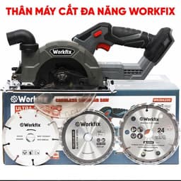 1 Máy cưa đĩa đa năng WORKFIX WF-CS150PRO, Tốc độ 6800v/p, Đường kính tối đa 150mm, Tặng 3 lưỡi cắt 5