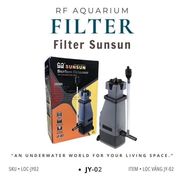Lọc Váng Sunsun JY-02 giúp loại sạch lớp váng trên bề mặt bể cá