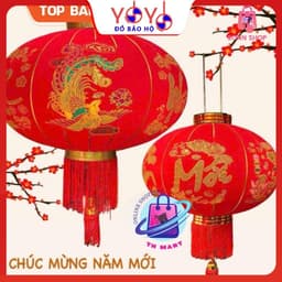 Đèn Lồng Vải Nhung Treo Tết Lễ Hội Size 60cm/80cm/100cm HÀNG CAO CẤP - YOYO 6