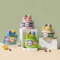 Bình nước giữ nhiệt COSTA dung tích 850ml cốc giữ nhiệt đôi hình gấu dễ thương tặng kèm hộp MQ 1