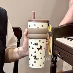 [Hot Tặng Túi Giữ Nhiệt]. Bình Giữ Nhiệt Cute 710Ml – Hoạ Tiết Dễ Thương, Quai Sách Tiện Lợi, Inox 304 Giữ Nhiệt Lâu 7