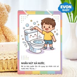 Thẻ Flash EVON BABY dạy bé tập nói - BÉ TRAI TỰ ĐI VỆ SINH 5