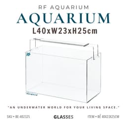 Bể Cá Mini Kích Thước 40x23x25cm Trang Trí Bàn Làm Việc | RF Aquarium 1