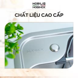 Chậu rửa 1 hố cao cấp NOBINOX ARVO B085 | Kích thước 85 X 50 CM | Hàng chính hãng 5