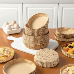ZOOMING 50 Khay Giấy Pizza, Chảo Pizza Dùng Một Lần Chống Dính Tròn, Ứng Dụng Nướng Bánh Giấy Chống Mỡ Đa Kích Thước 6