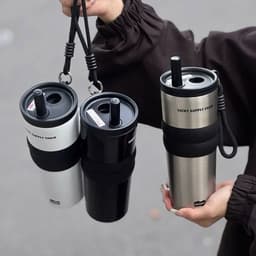 Ly Giữ Nhiệt Lạnh Dung Tích 700ML Tặng Kèm MócKhoá , Ly giữ nhiệt màu sắc basic có ống hút chất liệu inox 316 cao cấp 5