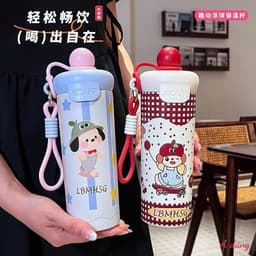 Xcup Bình Giữ Nhiệt 600ml Inox 316 Chống Gỉ Sét Phong Cách Hoạt Hình Dễ Thương 3
