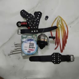 Combo Máy Bắt Cá HH25 Có Dây Dù Trong Máy Đầy Đủ Phụ Kiện SW Durabara Leader 100M 4