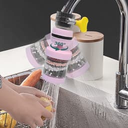 Đầu vòi lọc nước trực tiếp 6 lớp Carbon xoay 360° tiện dụng 3x12cm 3