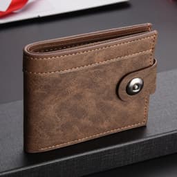 Ví ngắn HOBBYHUB, Ví da PU di động siêu mỏng, Hộp đựng thẻ tín dụng nhẹ bền bỉ cho nam giới 5