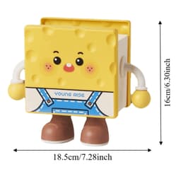 Hộp đựng bút SKJK, Hộp đựng bút thiết kế bánh quy bằng nhựa bền, Hộp đựng thiết kế bánh mì Phim hoạt hình bằng nhựa dung tích lớn Máy tính để bàn 2