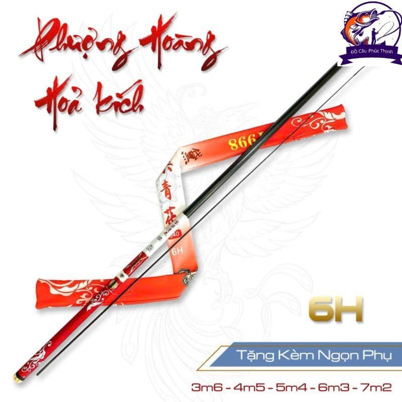Cần Câu Tay Phượng Hoàng Hoả Kích 6H-19i Kèm Ngọn Phụ Khuyến Mại Chất Lượng Cao