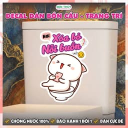 Sticker Dán Bồn Cầu Dễ Thương - Trang Trí Toilet, Nhà Vệ Sinh 3