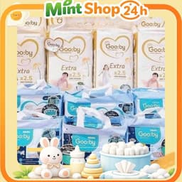 Bỉm ngày ,đêm Gooby Extra Quần/Dán siêu mỏng mềm, thấm hút tốt size dán NB/S/M quần M/L/XL/XXL/XXXL 1