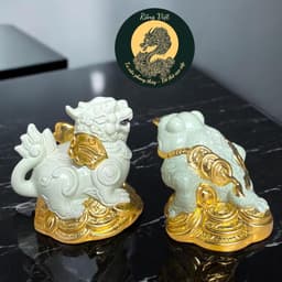Cóc tỳ gốm sứ đỏ dát vàng RỒNG VIỆT - Thiềm thừ, tỳ hưu cao cấp trang trí ban thờ thần tài 3