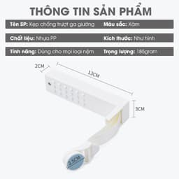 Bộ 4 cái kẹp chống trượt ga trải giường drap và vỏ chăn LADOHOME D1863, kẹp cố định góc chăn bông ga giường 2