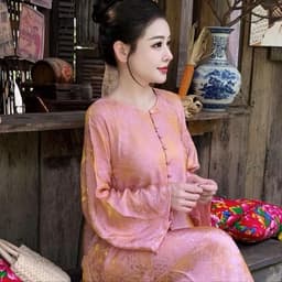( CÓ BIGSIZE ) SET PHÁP PHỤC TƠ TẰM NÚT BỌC SANG TRỌNG 45-90kg - thời trang nữ 6