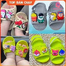 Dép Tổ Ong Có Quai Cho Bé Dưới 3 Tuổi _ Lê Chun Dành Cho Bé Tập Đi Siêu Nhẹ Siêu Êm chân 9-16cm Bonnshop 1