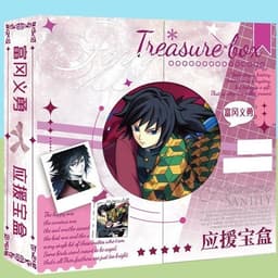 (tặng sticker) (VIỀN TRÒN) Hộp quà tặng THỦY TRỤ - Tomioka Giyu Kimetsu No Yaiba Anime Manga Sưu Tầm 2