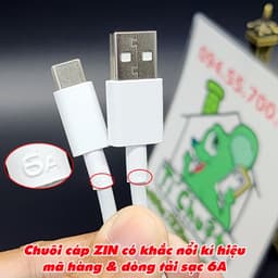 [Chính Hãng] Cáp 6A Sạc Nhanh Flash Charge 66W 80W 120W VIVO / iQOO USB Type-C ZIN Dài 1m 4