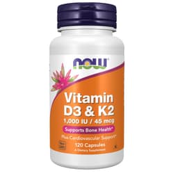 Now Vitamin D3 K2 hỗ trợ xương khớp, tăng miễn dịch D3 1000IU & K2 45mcg 120 viên 3