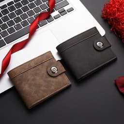 Ví ngắn HOBBYHUB, Ví da PU di động siêu mỏng, Hộp đựng thẻ tín dụng nhẹ bền bỉ cho nam giới 6