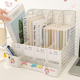 Khay Đựng Tài Liệu Chia Ngăn Để Bàn Livanno - Kệ Đựng Tài Liệu Văn Phòng A4 4 Ngăn Lưu Trữ Sách Vở Văn Phòng Phẩm 8
