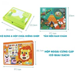 Bảng Ghép Hình Nam Châm 2 Mặt Phát Triển Trí Tuệ Cho Bé - Ghép Tranh & Viết Vẽ Sáng Tạo 9