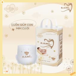 (TRỢ GIÁ 8%)Tã bỉm trẻ em KAMI ORGANIC - bỉm Nhật Đủ size mềm mỏng,thấm hút tốt 4