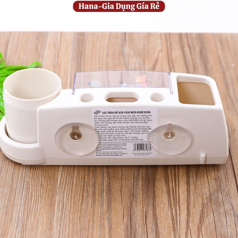 Kệ Treo Chữ HoMe Để Bàn Chải Kem Đánh Răng Kèm Cốc Siêu Bền Siêu Tiện Lợi