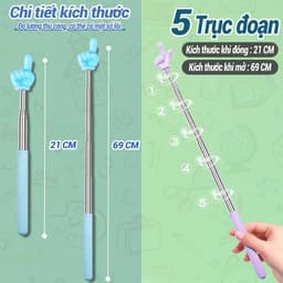 "Que chỉ bảng inox hình ngón tay, gậy chỉ bảng dạy chắc chắn, dài 68,5cm, chống trơn trượt bền bỉ." 5