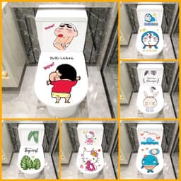 Miếng dán trang trí Toilet đẹp mắt, bền bỉ với chất liệu decal chống thấm, hoàn hảo cho không gian vệ sinh. 2